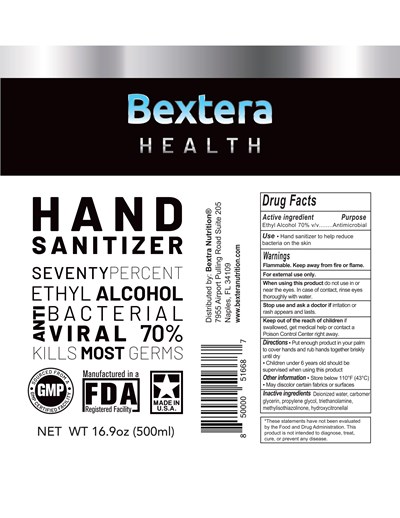 500 mL Label (Bextera Health Antibacterialhandgel 16 Oz Final)